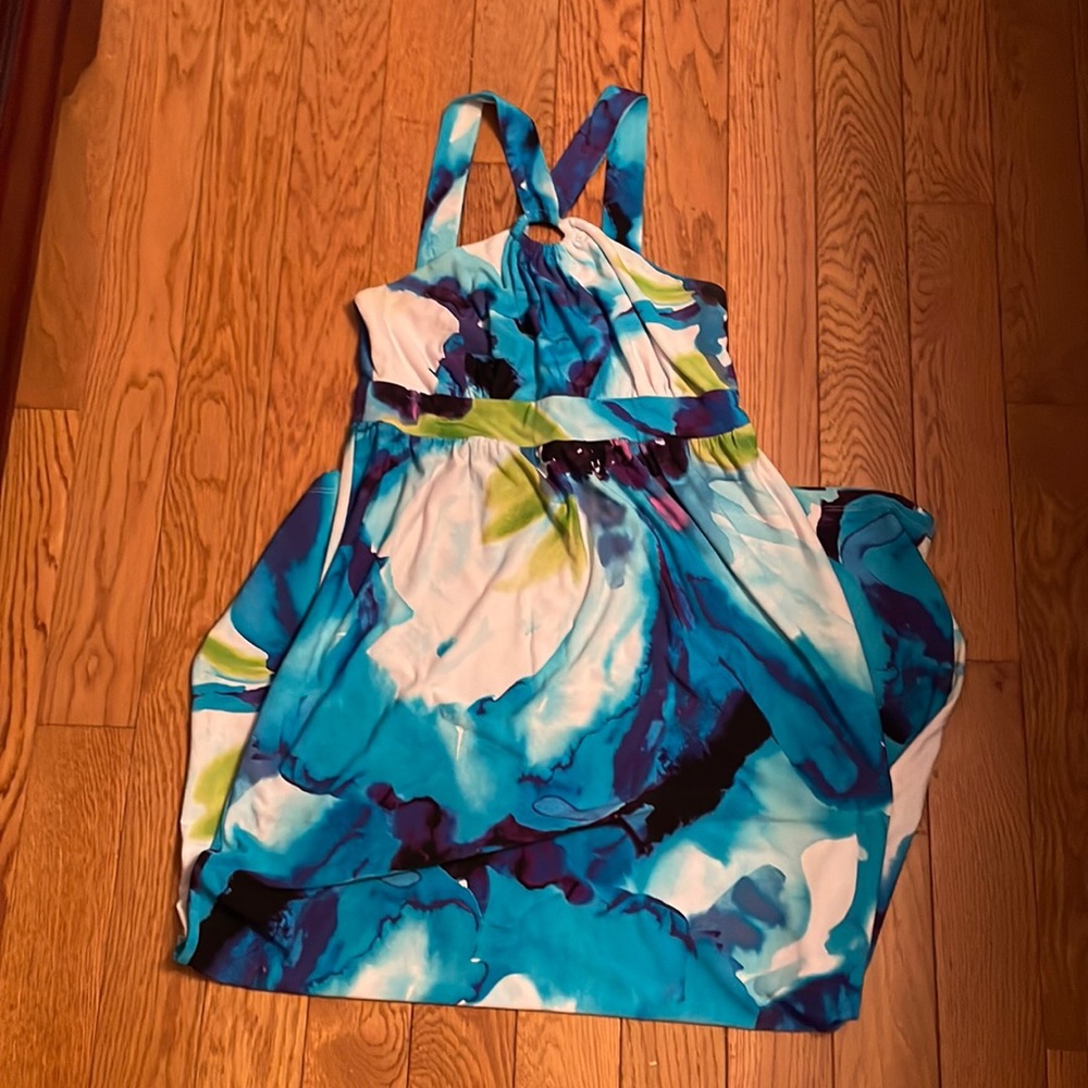 Emma & Michele Blue Floral Maxi Dress